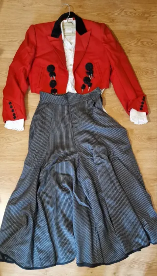 Traje de corto/campero con falda-pantalón