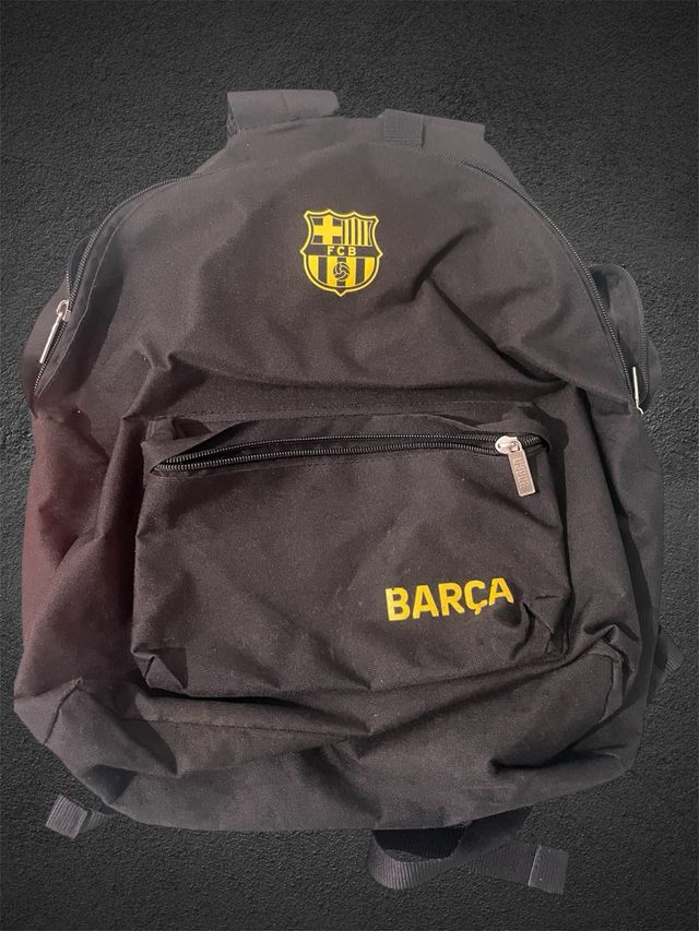 Mochila FC Barcelona Negra y Dorada