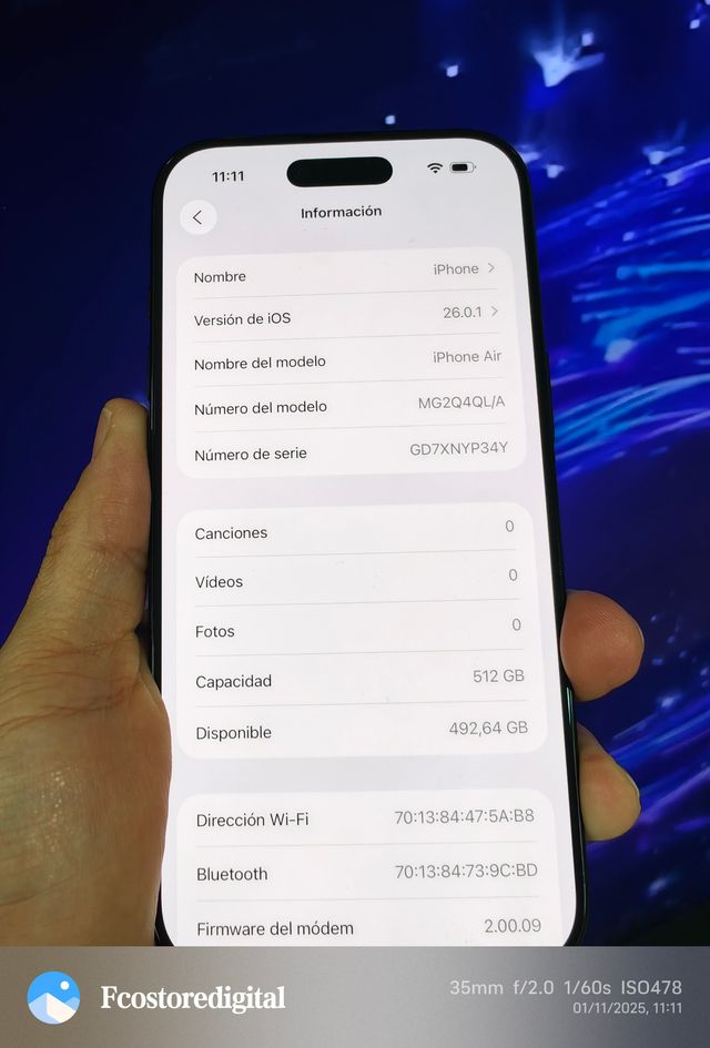 iPhone AIR de 512gb - BLACK - Nuevo