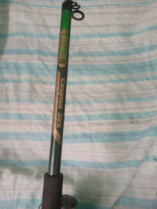 Caña de pescar con carrete