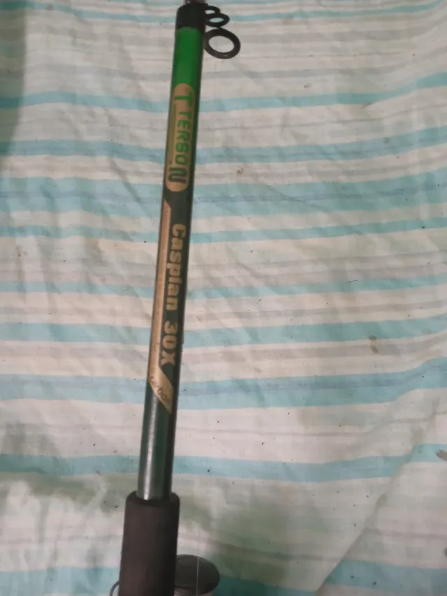 Caña de pescar con carrete