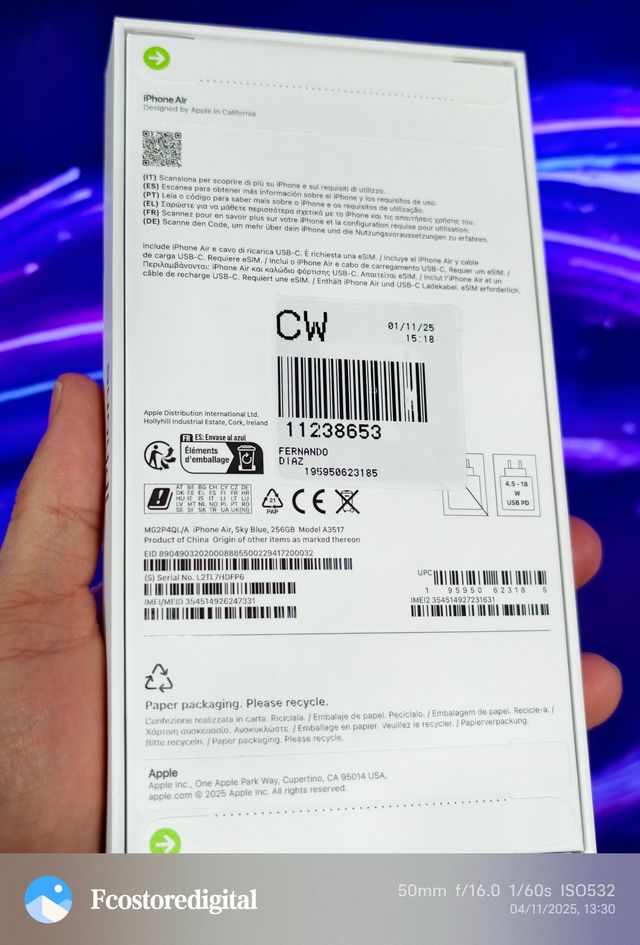 Iphone Air de 256GB - SKY BLUE - Precintado