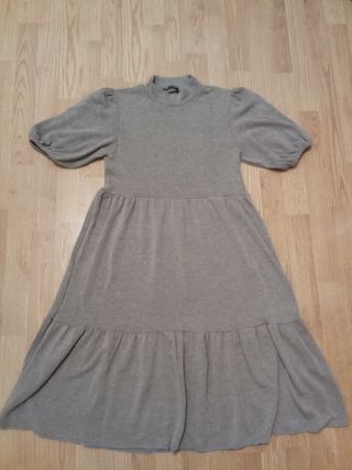 Vestido de punto marrón