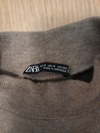 Vestido de punto marrón