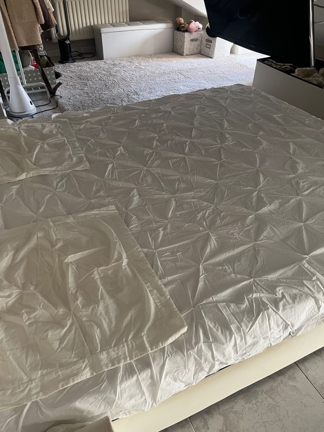 Funda nórdica blanca de tela