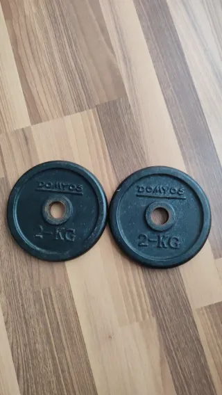 2 discos de pesa DOMYOS 2kg