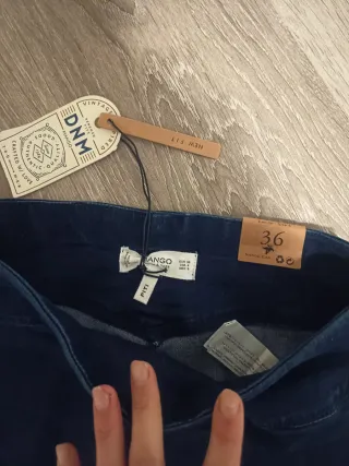 Vaqueros Leggins Tiro Alto Azul