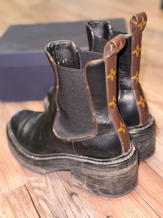Botas Louis Vuitton Negras y Marrones, talla 37.