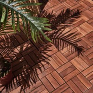 Pack 9 Baldosas Madera Acacia Catral