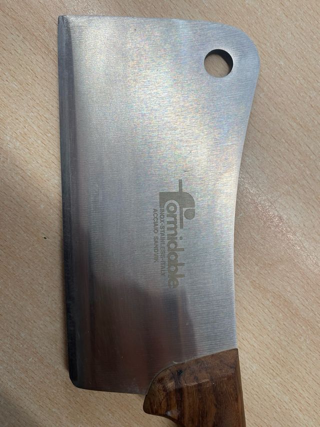 Mannaia Formidable Acciaio Inox Legno