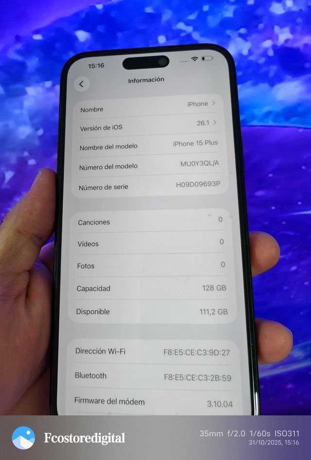 Iphone 15 Plus de 128gb BLACK - Garantia