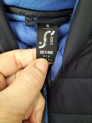 Cazadora Plumas Unisex XL Gris/Azul