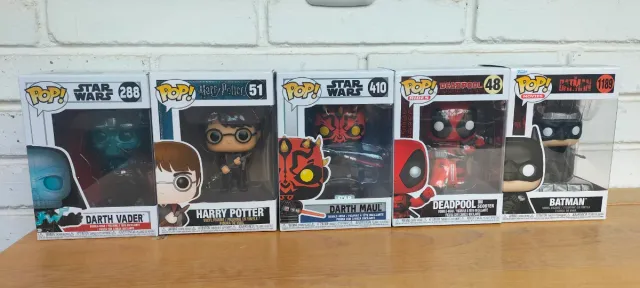Funko Pop! Star Wars, Harry Potter, Deadpool, Batm
