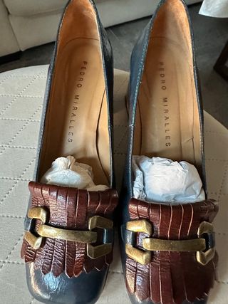Zapatos Pedro Miralles Mujer Azul Marrón