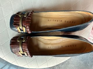 Zapatos Pedro Miralles Mujer Azul Marrón