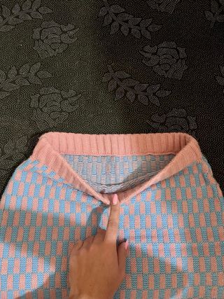 Falda de cuadros tejido