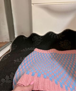 Falda de cuadros tejido