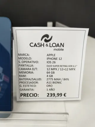iPhone 12 64GB Blu seminuovo