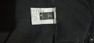 Blusa negra con encaje talla 3XL