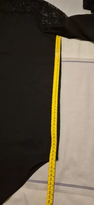 Blusa negra con encaje talla 3XL
