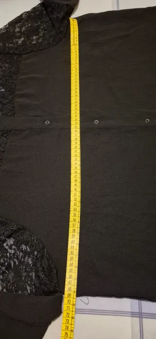 Blusa negra con encaje talla 3XL