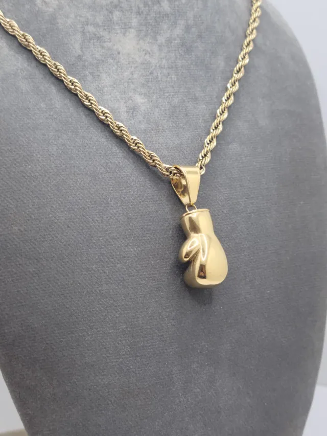 Colgante Guante Boxeo Dorado