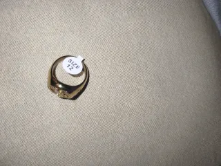 Anillo Dorado Talla 12 Cruz