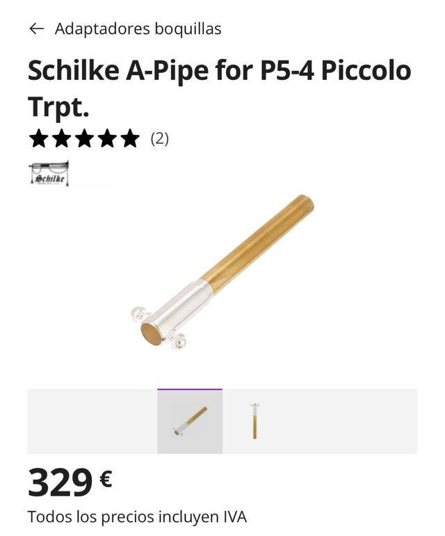 Schilke Tudel en La para trompeta piccolo P5-4