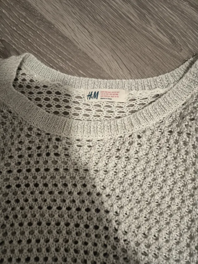 Jersey calado blanco manga larga