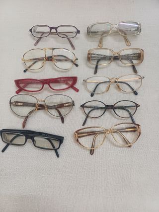 10 paia di occhiali da vista vintage tutti firmati