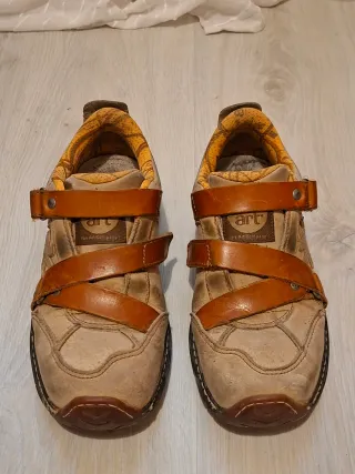 Botas Art Piel Beige y Marrón