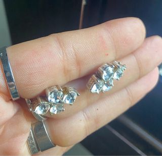 Pendientes antiguos plata con piedras