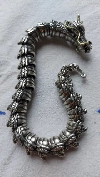 Pulsera Dragón Plata