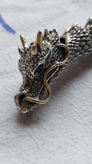 Pulsera Dragón Plata