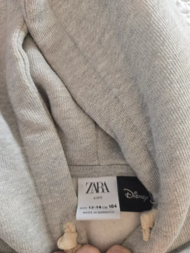 Vestido Sudadera Zara, con estampado Minnie Gris y