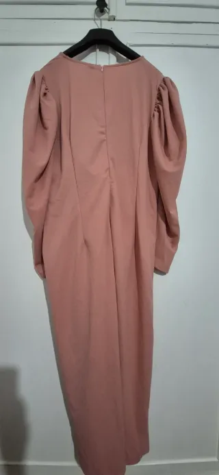 3x2. Vestido fiesta rosa talla 4XL.