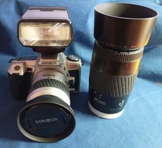 Kit Cámara Minolta Dynax 505si + Flash + Teleobjet