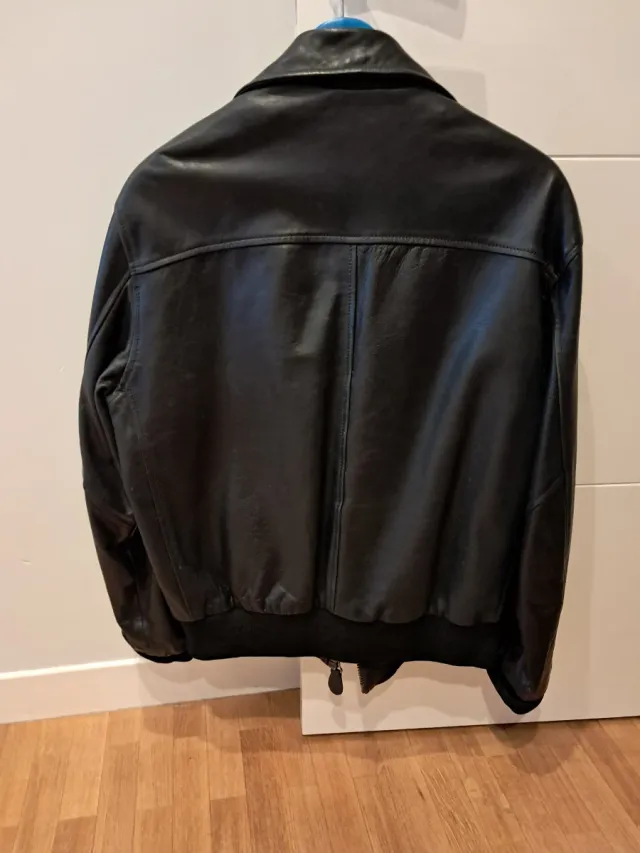 Cazadora Piel Negra Talla 52