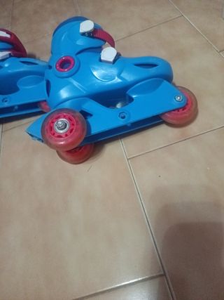 Patines infantiles ajustables azules
