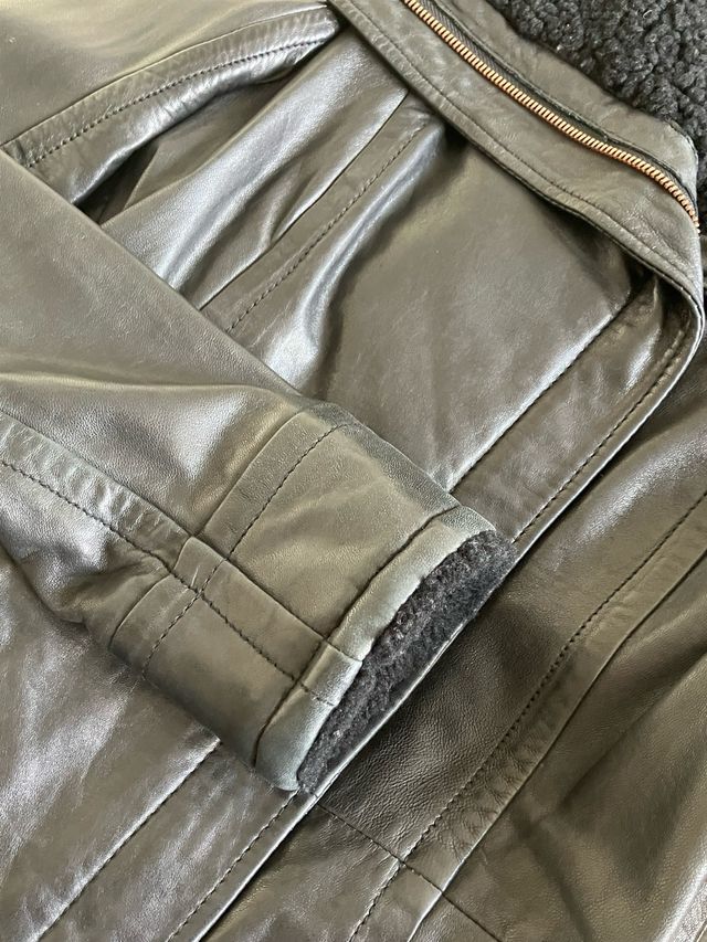 Chaqueta Piel Mujer Ted Baker Negra. 