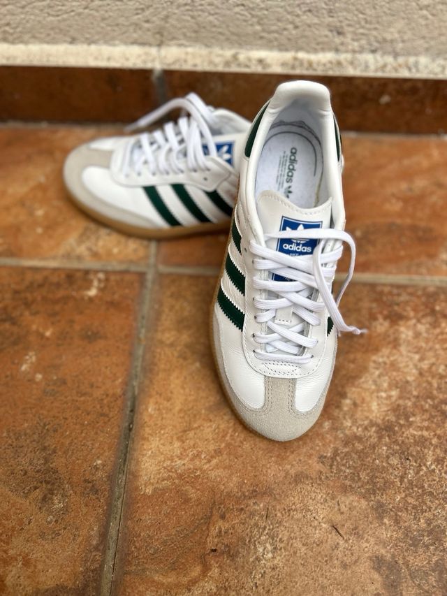Adidas Samba ORIGINALES. Talla 35 Blancas y verdes