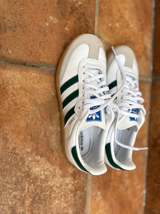 Adidas Samba ORIGINALES. Talla 35 Blancas y verdes