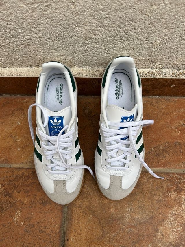 Adidas Samba ORIGINALES. Talla 35 Blancas y verdes