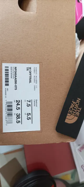 Zapatillas The North Face T38,5 Trial Negras/Rojas