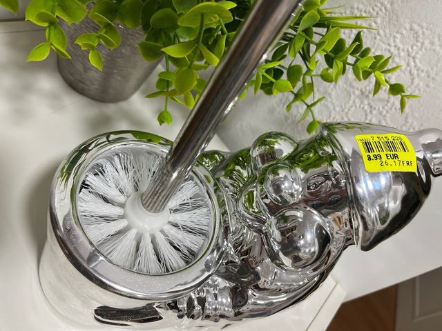 Limpiador WC Diseño  Plateado