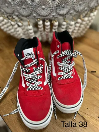 Zapatillas Vans Mujer Talla 38 Rojas