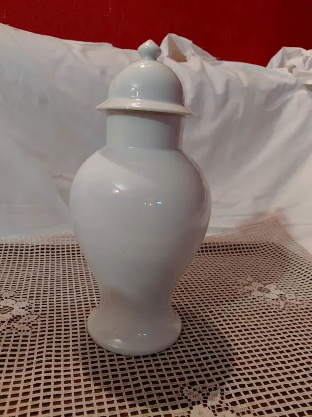 Vaso Limoges Francia Porcellana Bianco