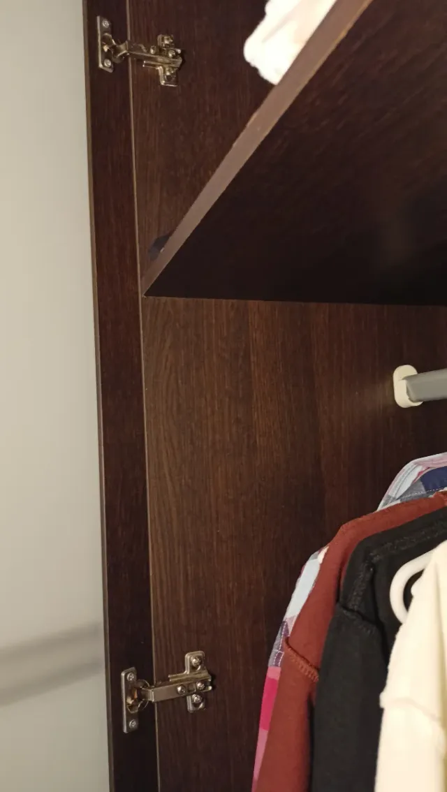 Armario de madera y cristal