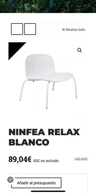 Sedili da esterno Ninfea Relax (4 unità)