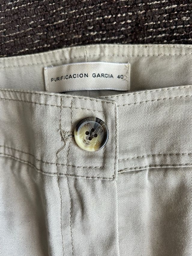 Falda beige algodón Purificación Garcia talla M